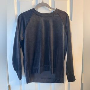 Lou & Grey for Loft black velour sweater, size S